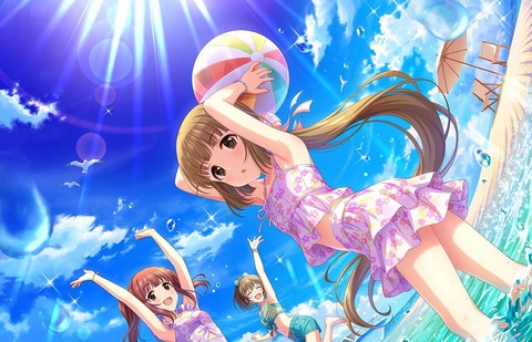 【デレステ】映り込み智絵里の水着もいいよね