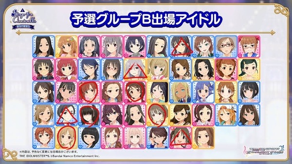 予選グループBに投票するとしたらデレステスレ意識調査